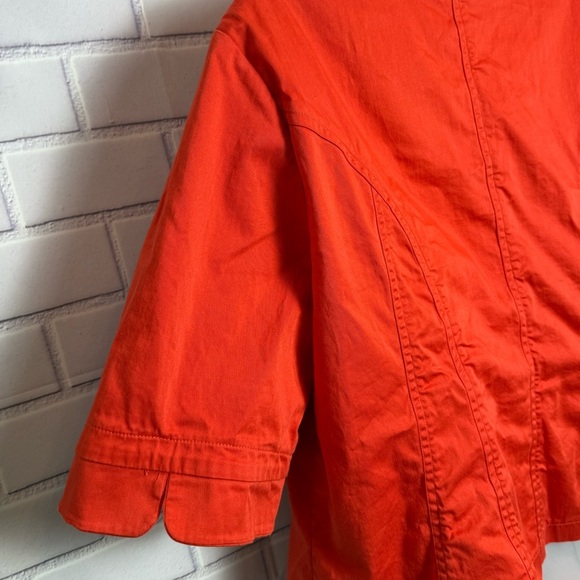 COLDWATER CREEK Vibrant Orange Short Sleeve Blazer Jacket Women's Size 18W - Picture 5 of 9